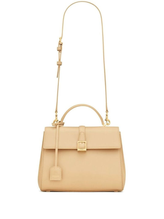 Neutral Le Fermoir Leather Top Handle Bag