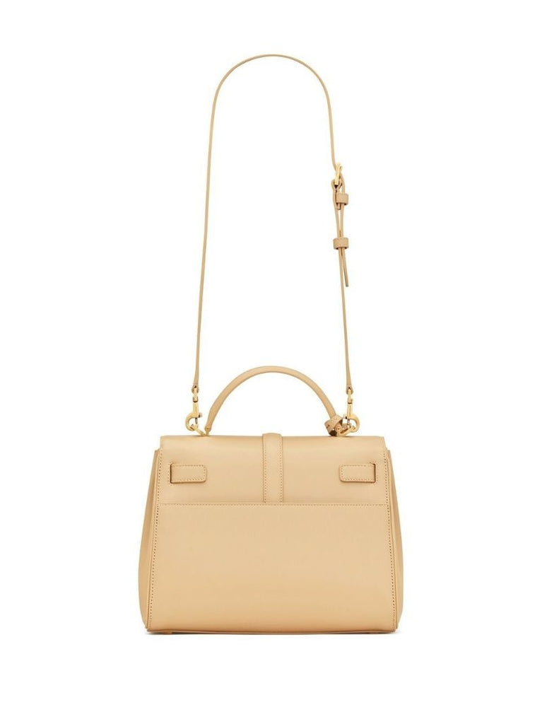 Neutral Le Fermoir Leather Top Handle Bag