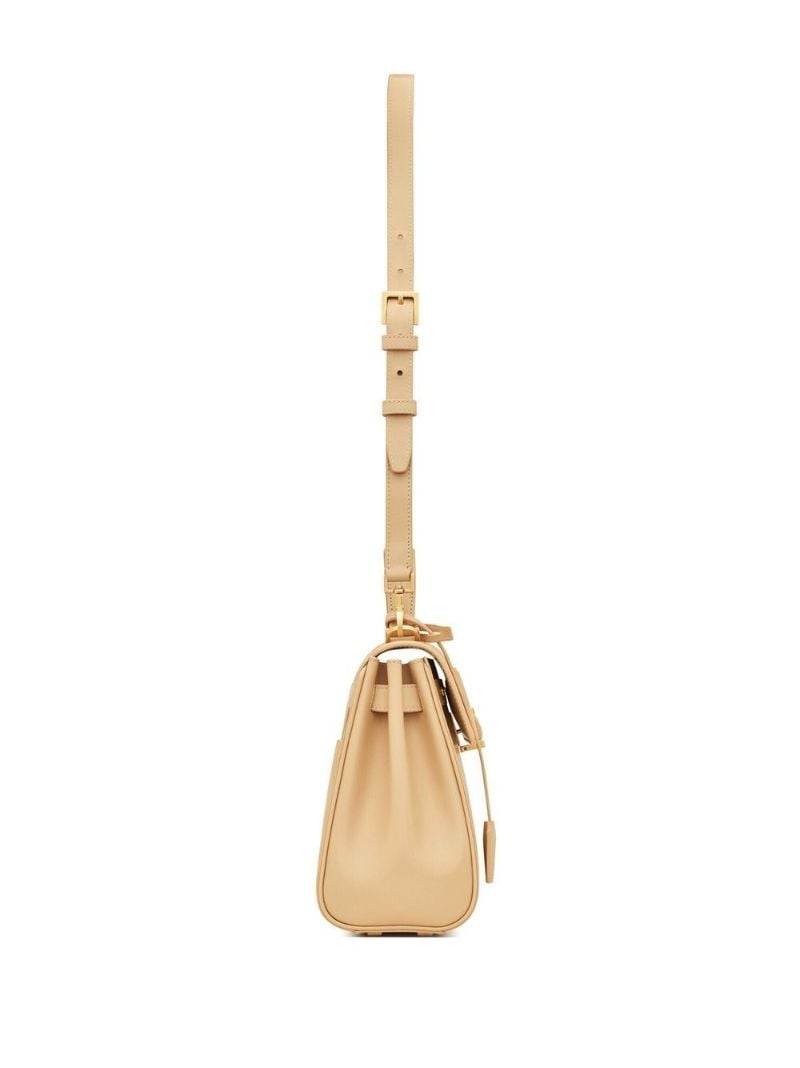 Neutral Le Fermoir Leather Top Handle Bag