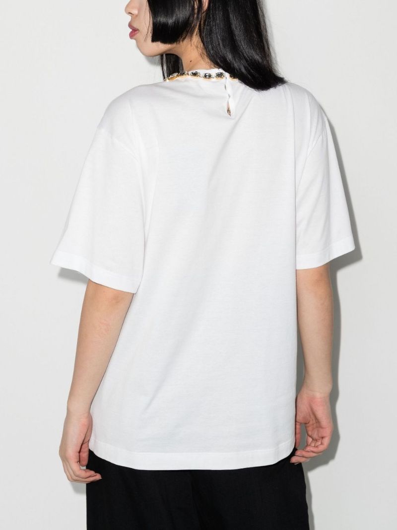 White Photograph Print Cotton T-shirt