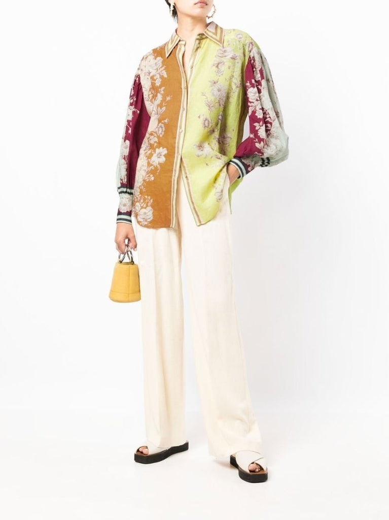 Multicolour Marlow Colourblock Floral Print Shirt