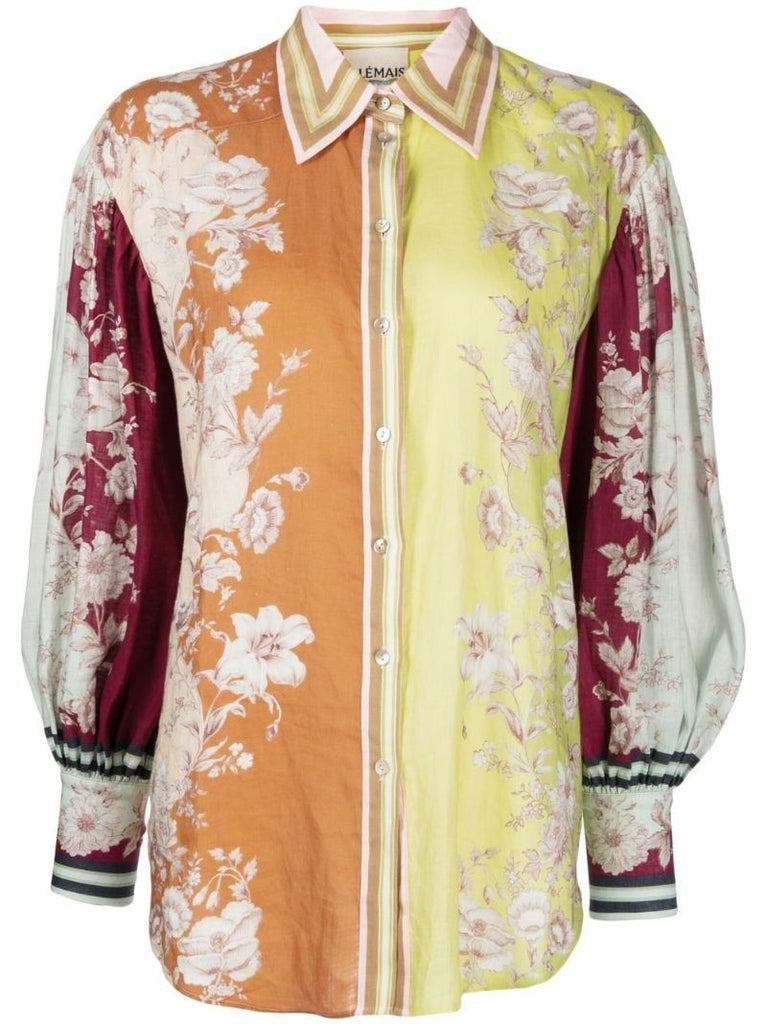 Multicolour Marlow Colourblock Floral Print Shirt