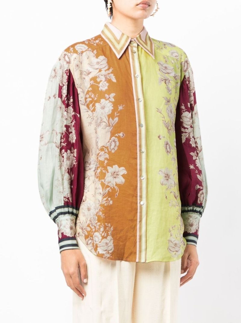 Multicolour Marlow Colourblock Floral Print Shirt