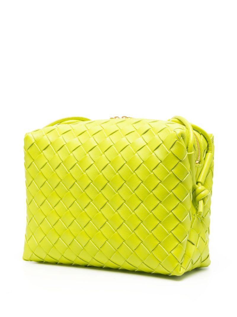 Green Intrecciato Leather Shoulder Bag