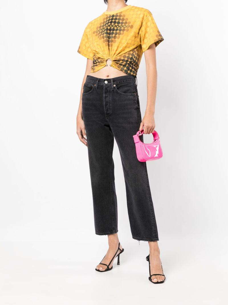 Black 90s Cropped Denim Jeans
