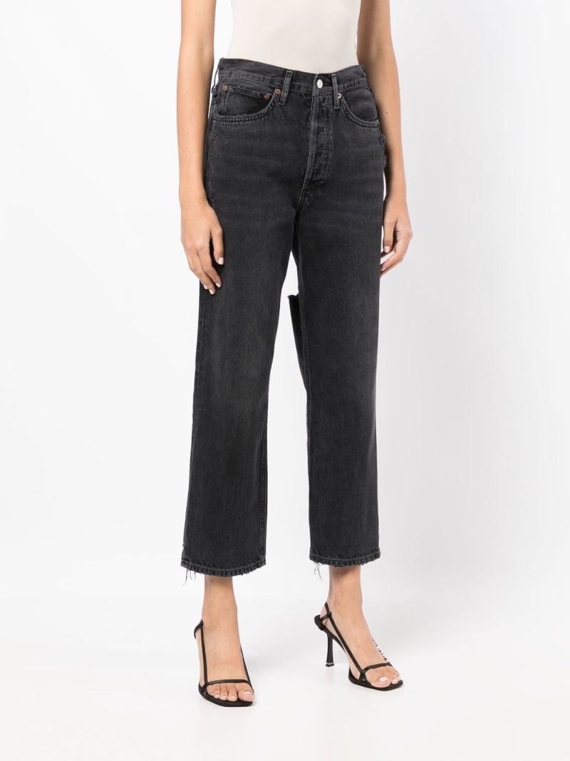 Black 90s Cropped Denim Jeans