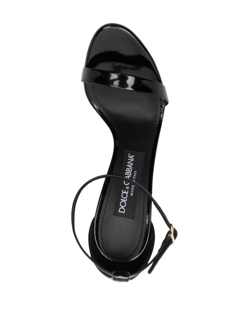 Black Keira 100 Patent Leather Sandals