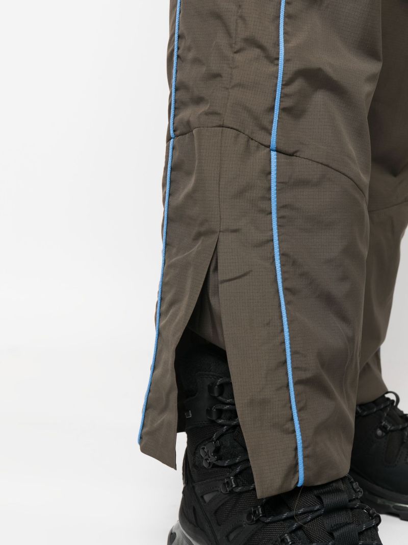 Brown Piped Track Pants