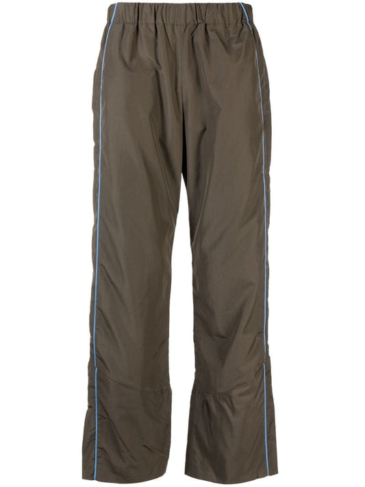 Brown Piped Track Pants