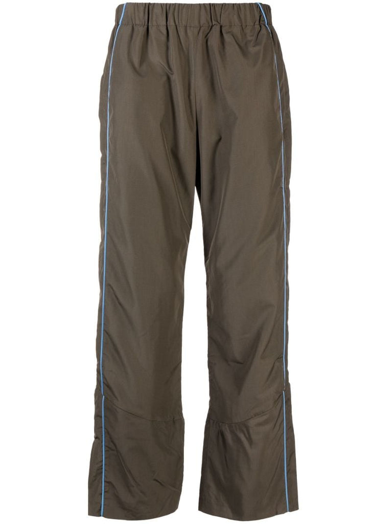 Brown Piped Track Pants