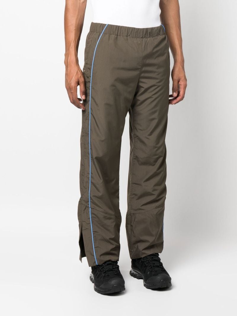 Brown Piped Track Pants
