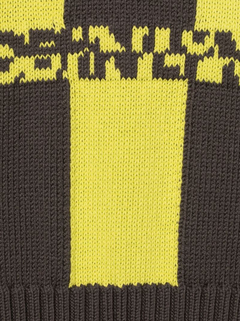Yellow Intarsia Scarf