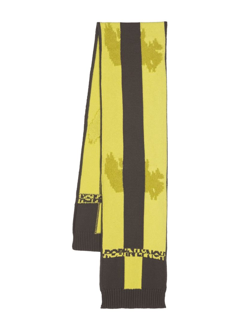 Yellow Intarsia Scarf