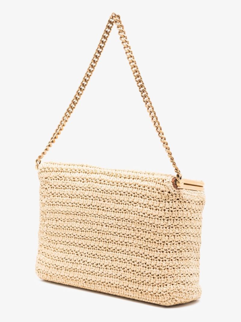 Neutral Fanny Raffia Shoulder Bag