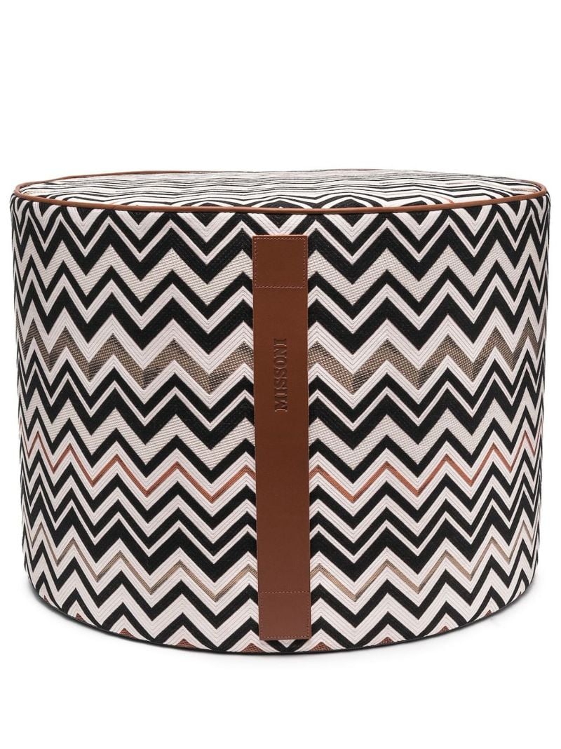 Brown Belfast Zigzag Pouf