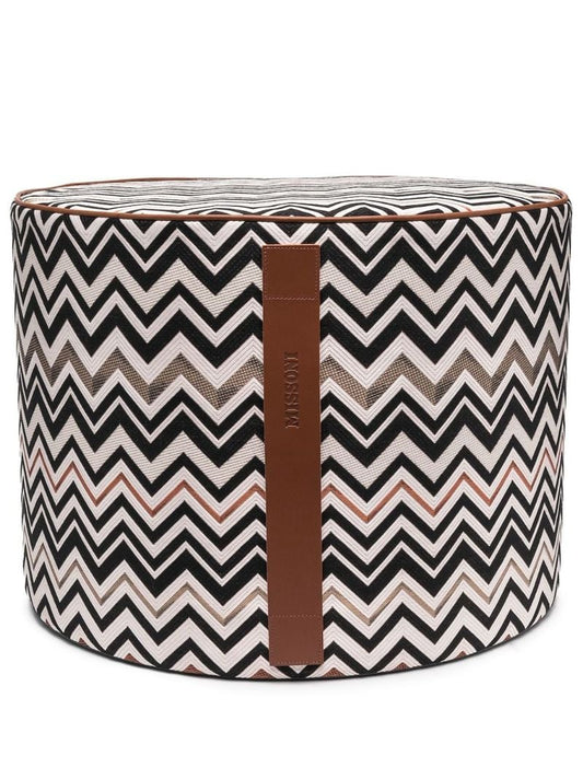 Brown Belfast Zigzag Pouf