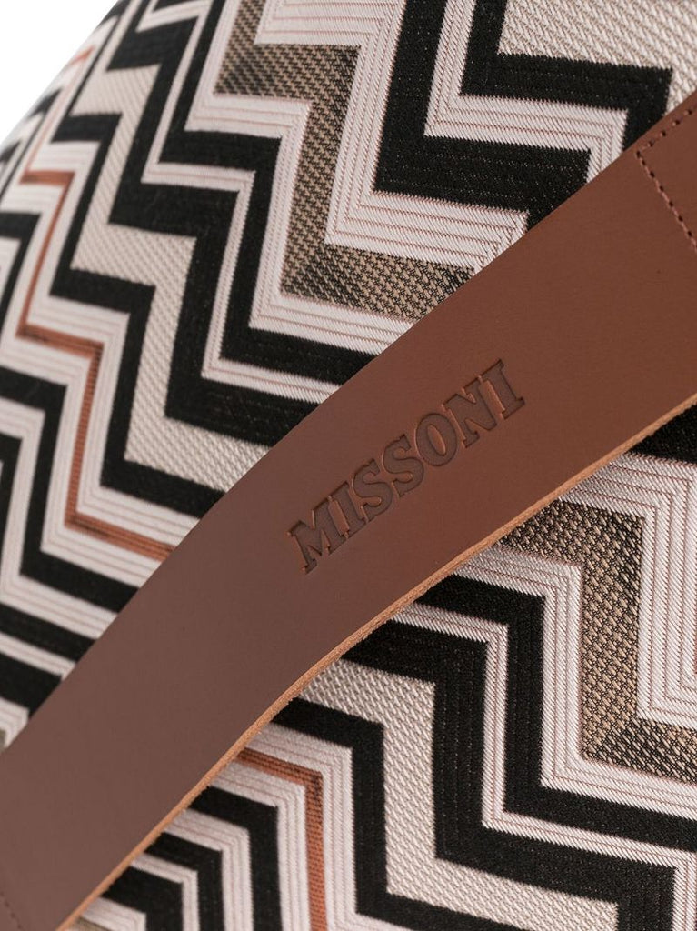 Brown Belfast Zigzag Pouf