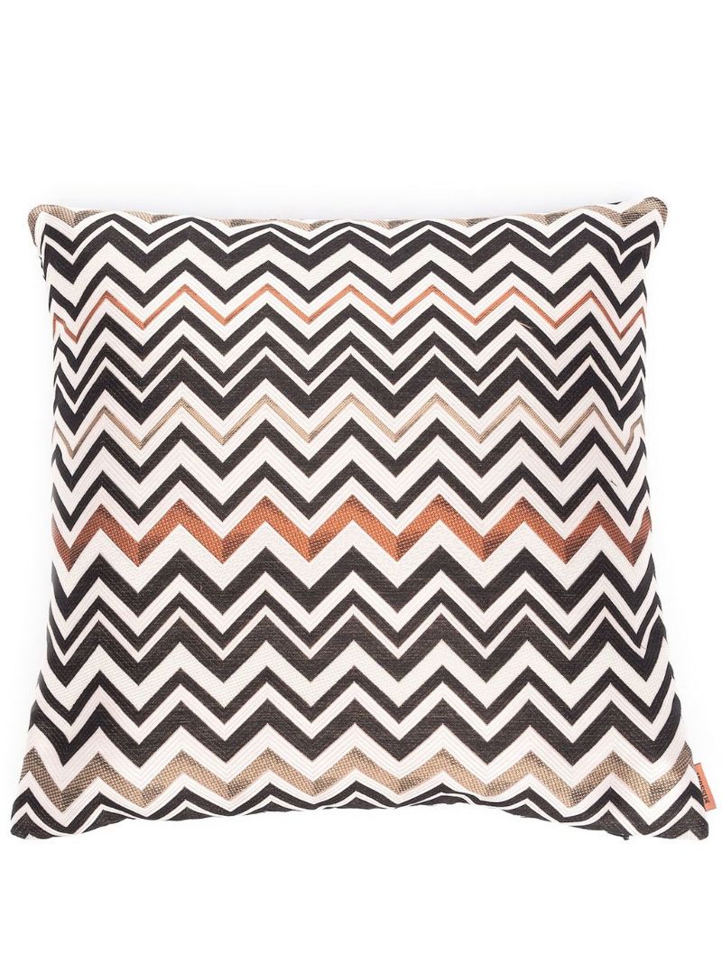 Black Belfast Zigzag Cushion
