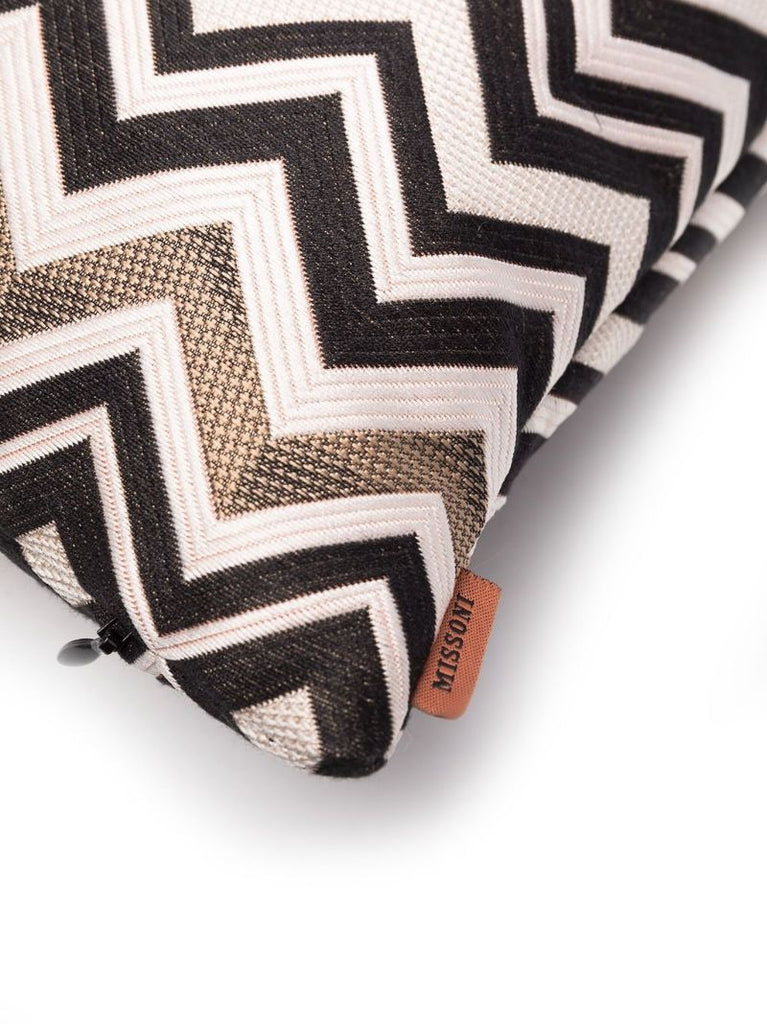 Black Belfast Zigzag Cushion