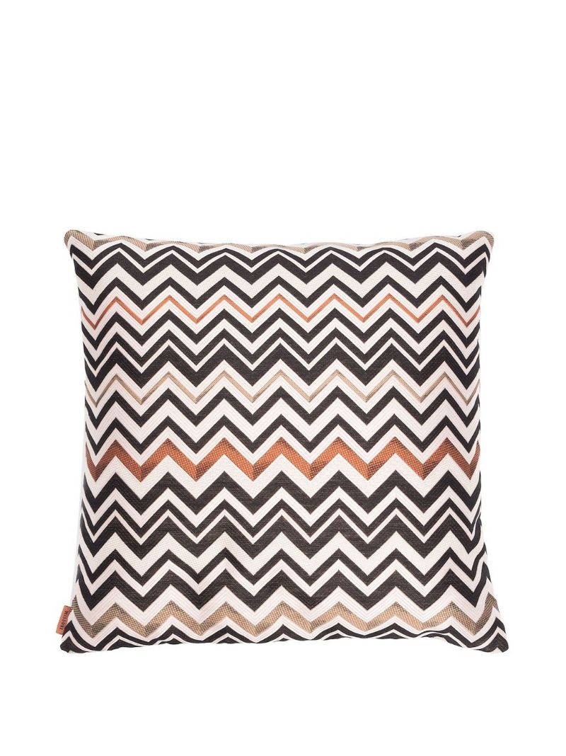 Black Belfast Zigzag Cushion