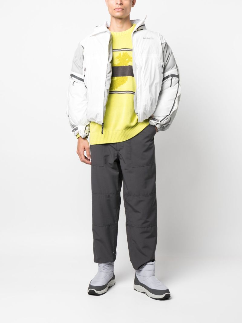 Yellow Logo Intarsia Cotton Sweater