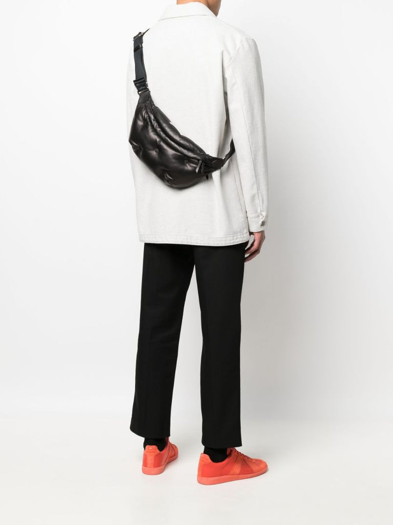 Black Glam Slam Leather Cross Body Bag