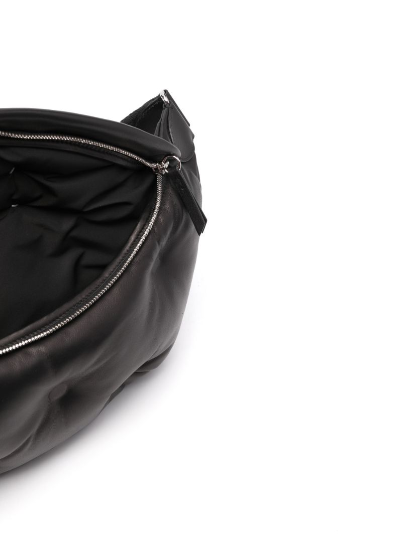 Black Glam Slam Leather Cross Body Bag