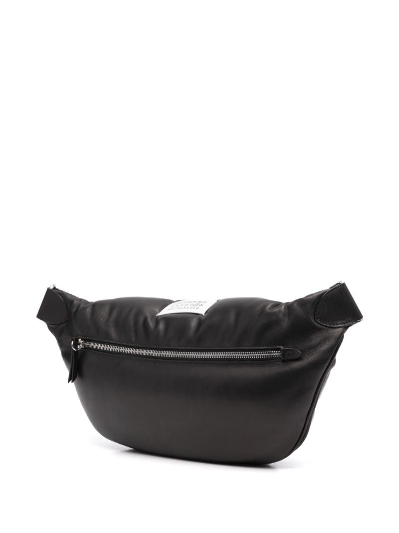 Black Glam Slam Leather Cross Body Bag