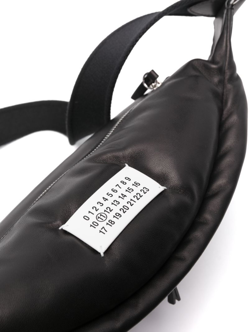 Black Glam Slam Leather Cross Body Bag
