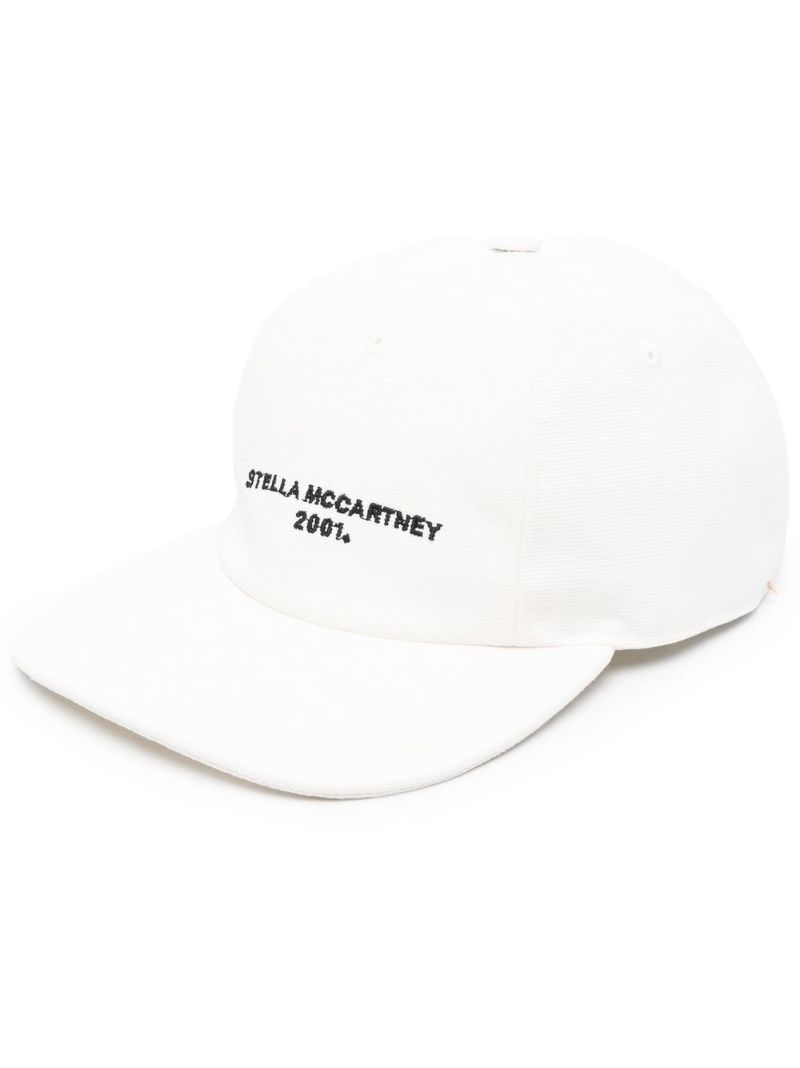 White Logo Embroidered Baseball Cap