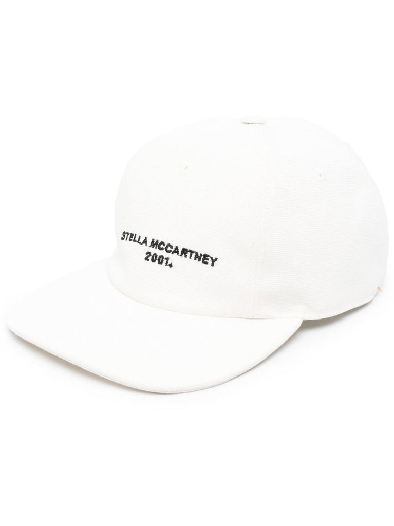 White Logo Embroidered Baseball Cap
