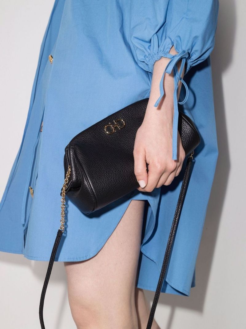Gancini Crossbody Mini Leather Bag