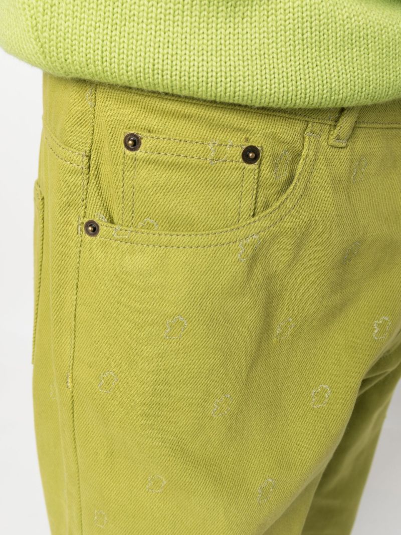 Green Eire Embroidered Jeans