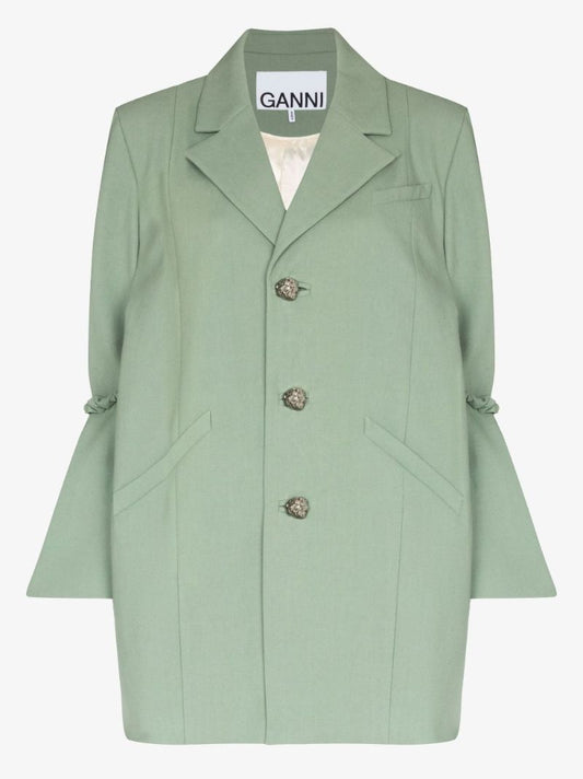 Green Single-breasted Blazer