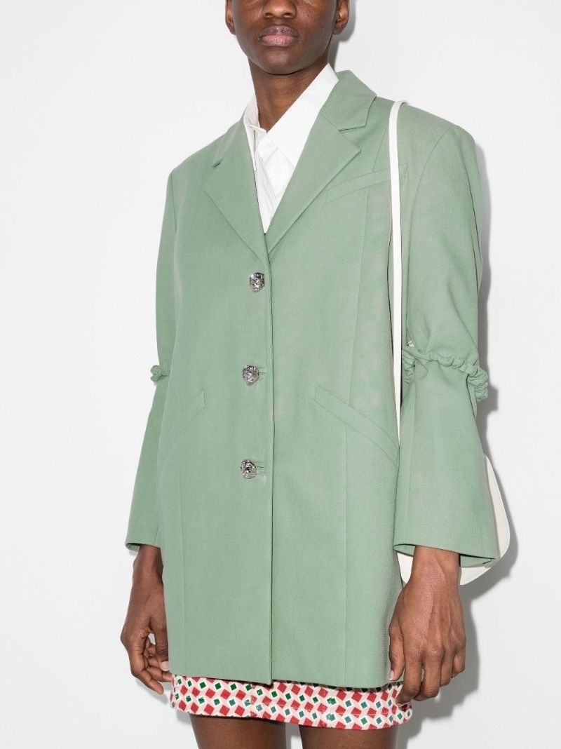 Green Single-breasted Blazer