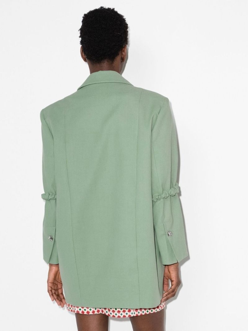 Green Single-breasted Blazer