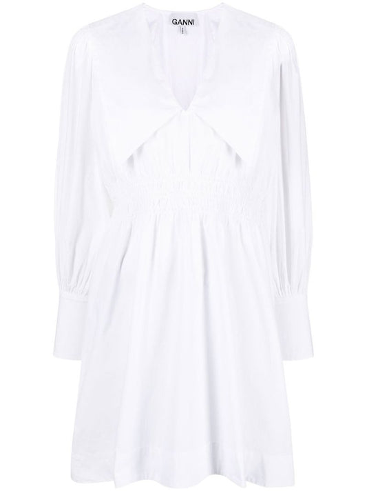 White Organic Cotton Shirt Dress