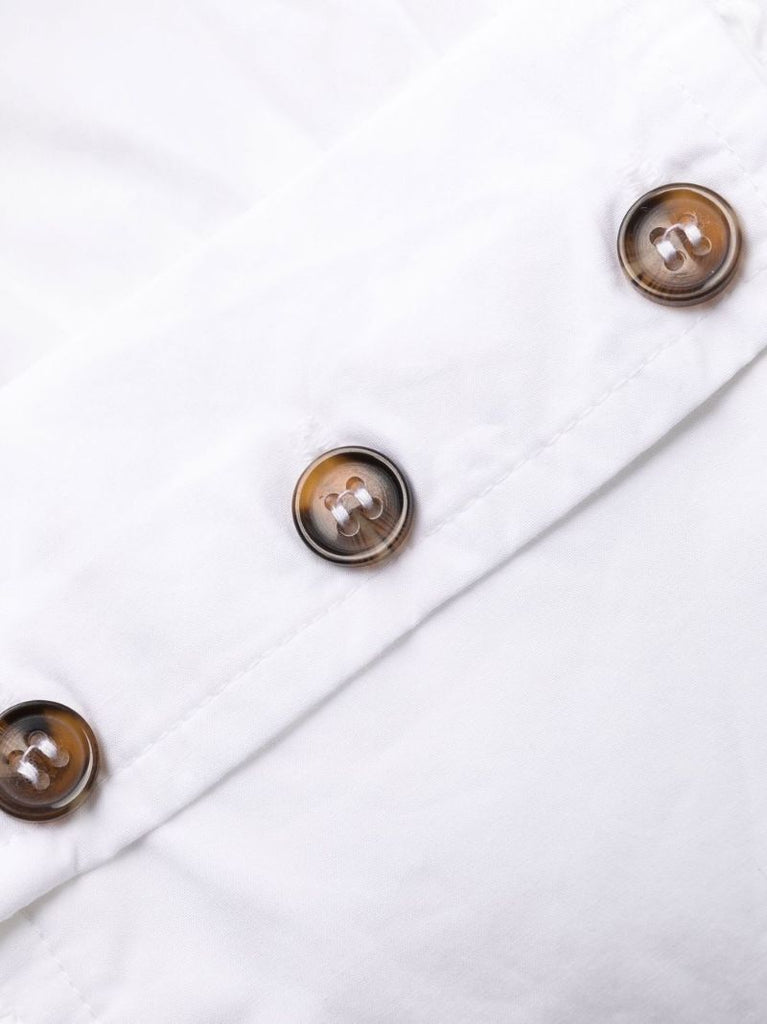 White Organic Cotton Shirt Dress
