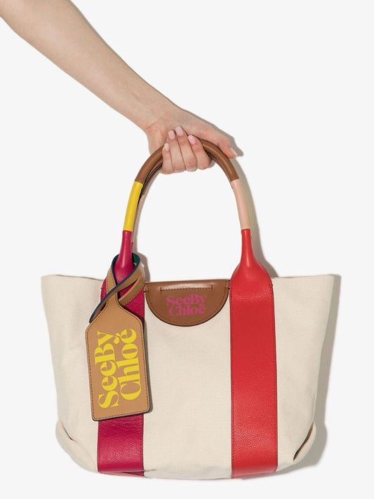 Neutral Laetizia Canvas Tote Bag