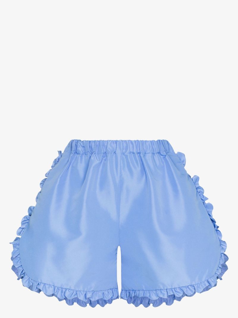 Blue Lola Ruffled Shorts