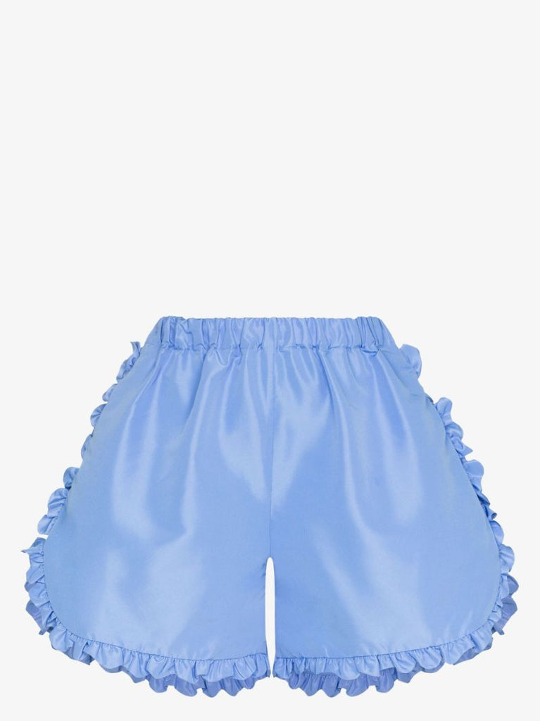 Blue Lola Ruffled Shorts