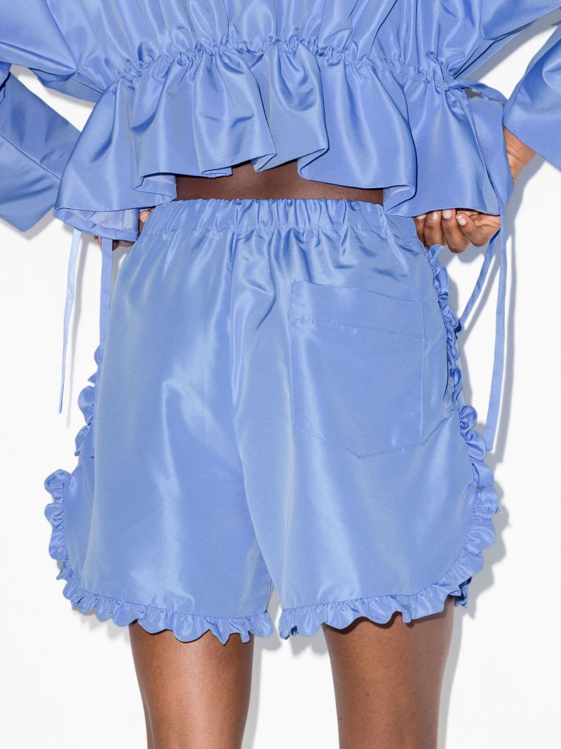 Blue Lola Ruffled Shorts