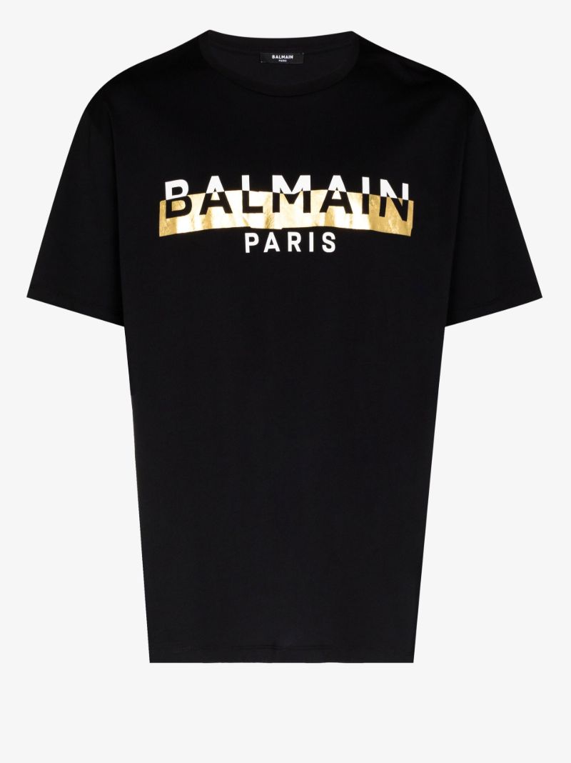 Foil Logo Tape Cotton T-shirt