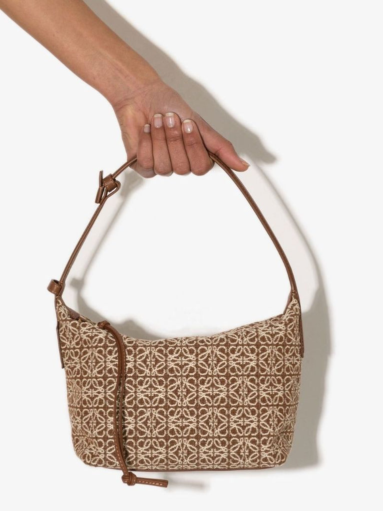 Brown Cubi Small Anagram Shoulder Bag