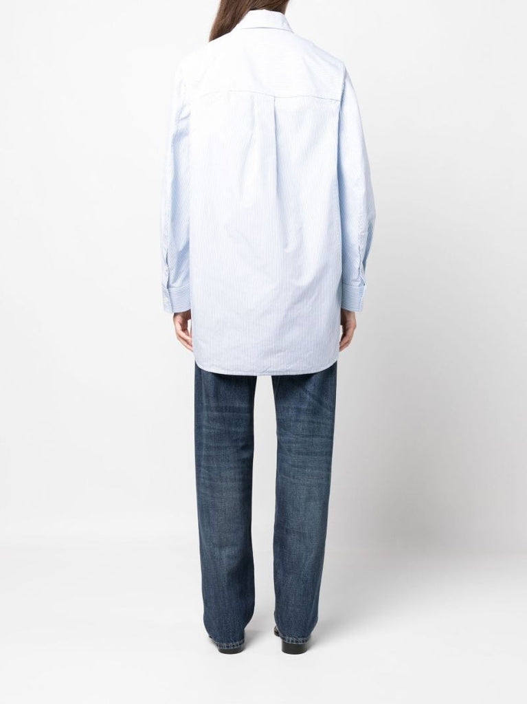 Blue Striped Cotton Shirt