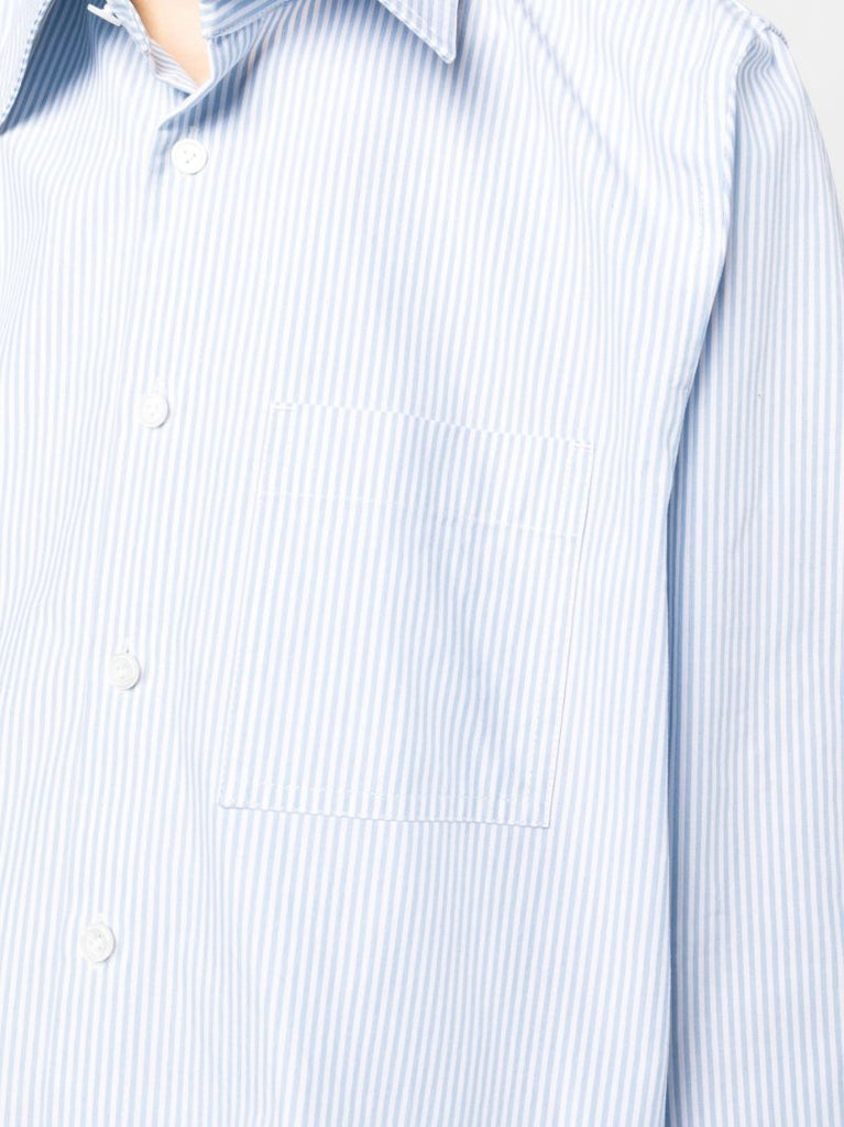 Blue Striped Cotton Shirt