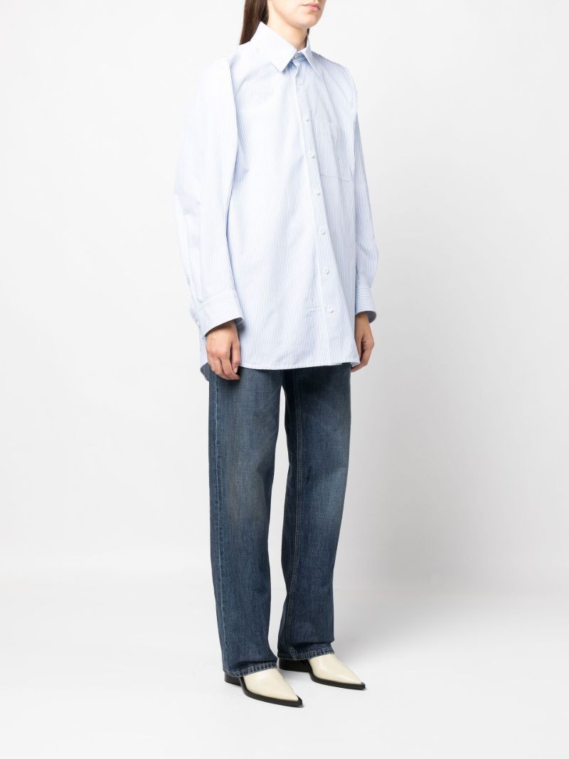 Blue Striped Cotton Shirt