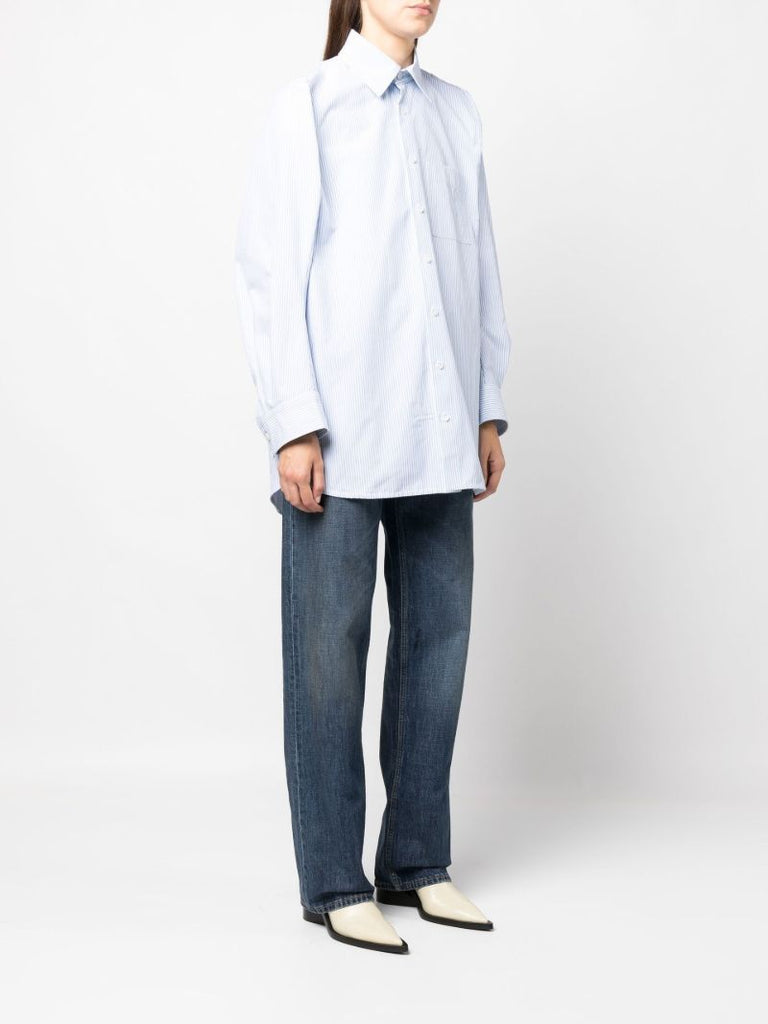 Blue Striped Cotton Shirt