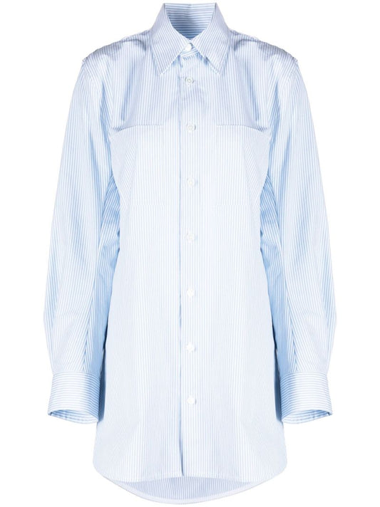 Blue Striped Cotton Shirt