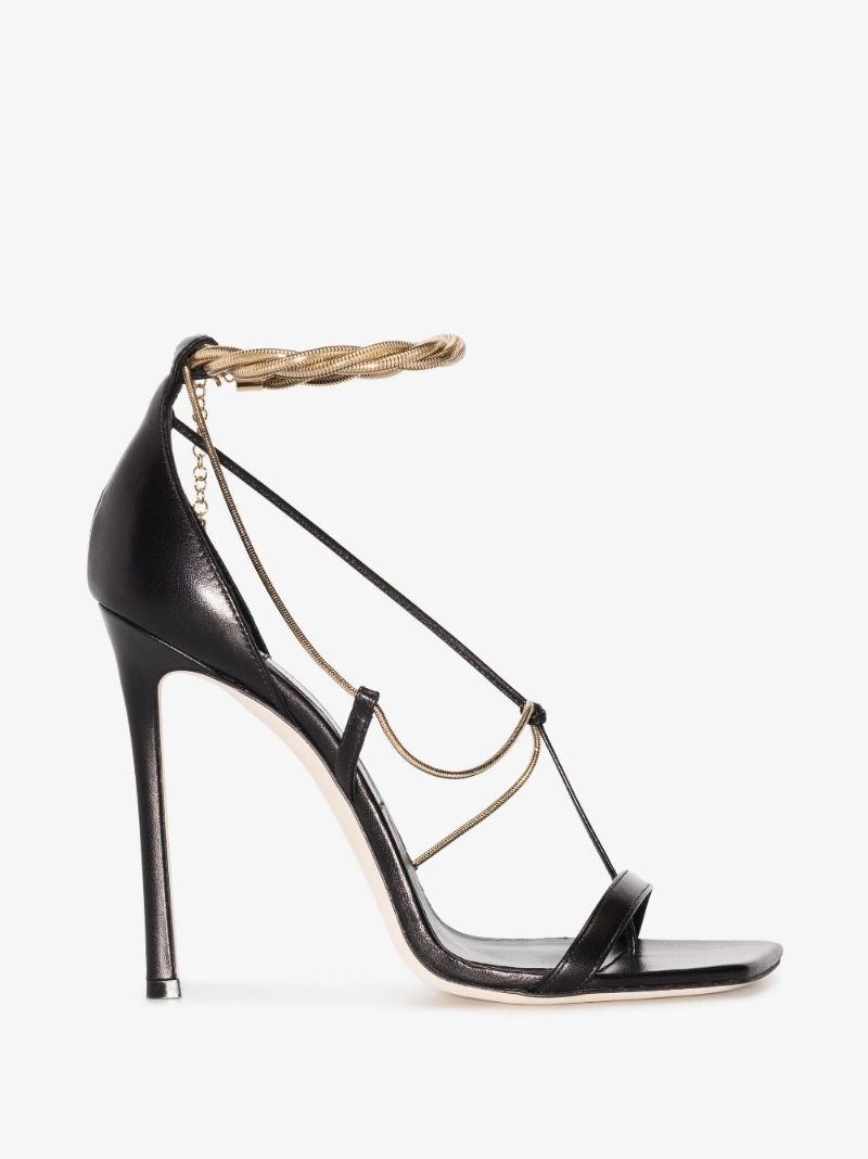 Black Oriana 110 Leather Sandals